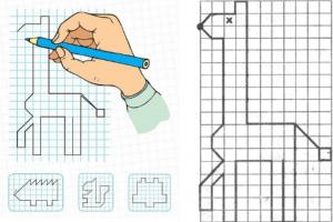 Графические диктанты (рисование по клеточкам)